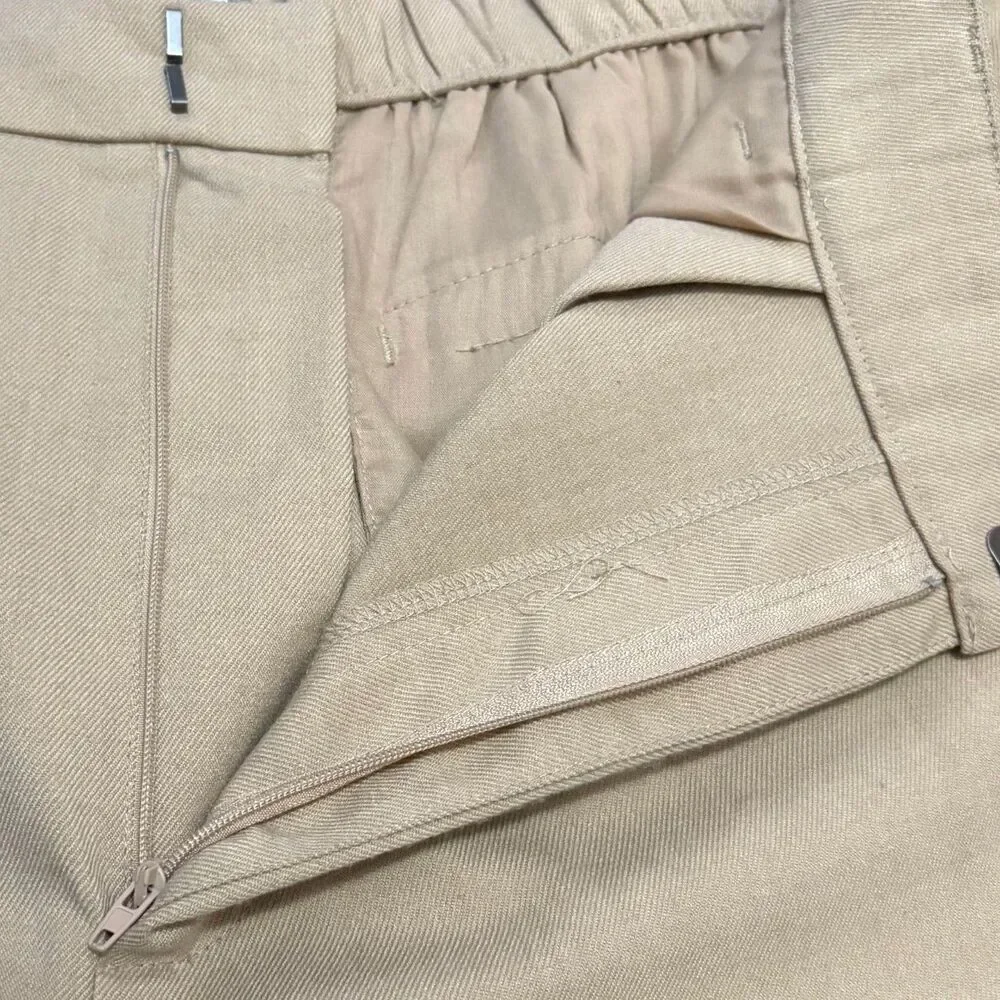 Tinseltown High Rise Wide Leg Trousers Camel Tan Minimalist Neutral Plus Size 2X - Picture 5 of 7